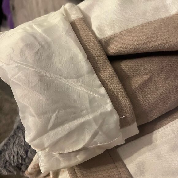 Inc women tan/white natural moto jacket/coat zip up plus size 2xl - Picture 8 of 9